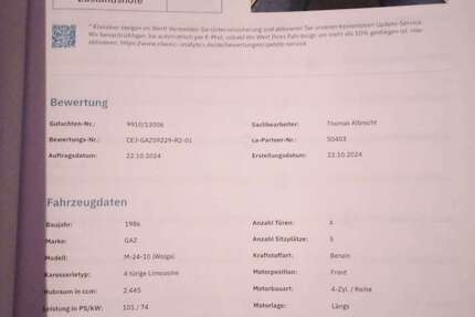 GAZ 24 14.550 km 6.000 &euro; Cottbus/Chóśebuz, Stadt 03048