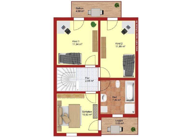 Reihenmittelhaus Cottbus Sielow - 5 Zimmer, 120 m&sup2;, 239.000&euro; | Angebot:26886118