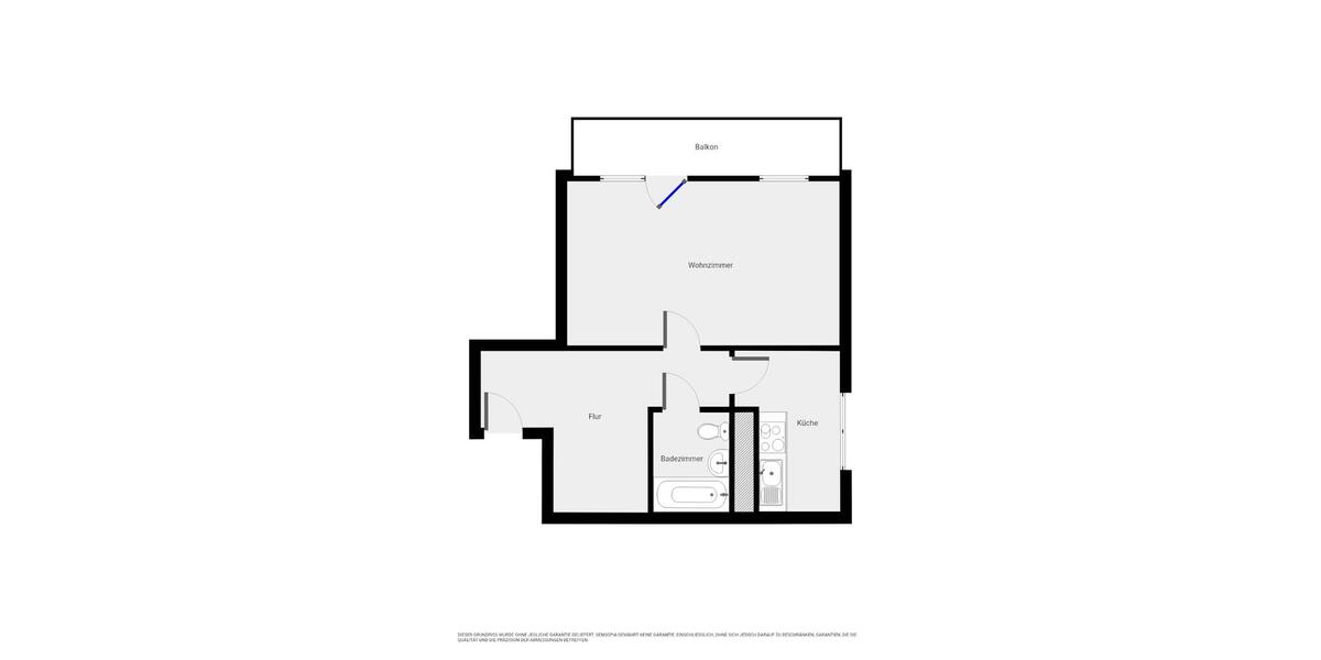 Etagenwohnung Cottbus Spremberger Vorstadt - 1 Zimmer, 41 m&sup2;, 271&euro; | Angebot:26347005