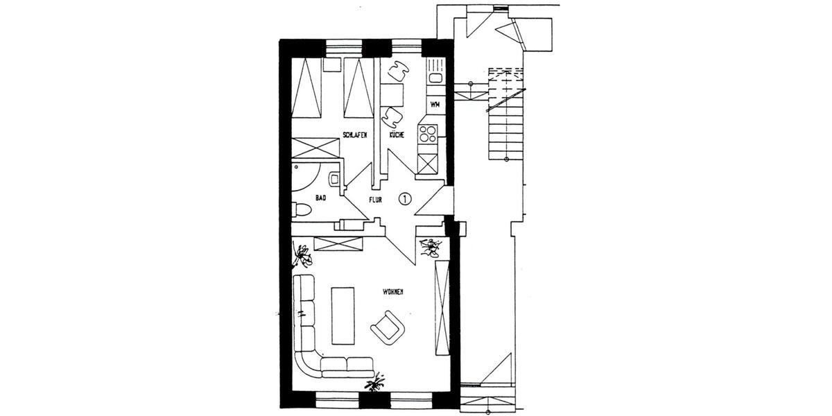 Terrassenwohnung Cottbus Brunschwig - 2 Zimmer, 48 m&sup2;, 478&euro; | Angebot:25282353