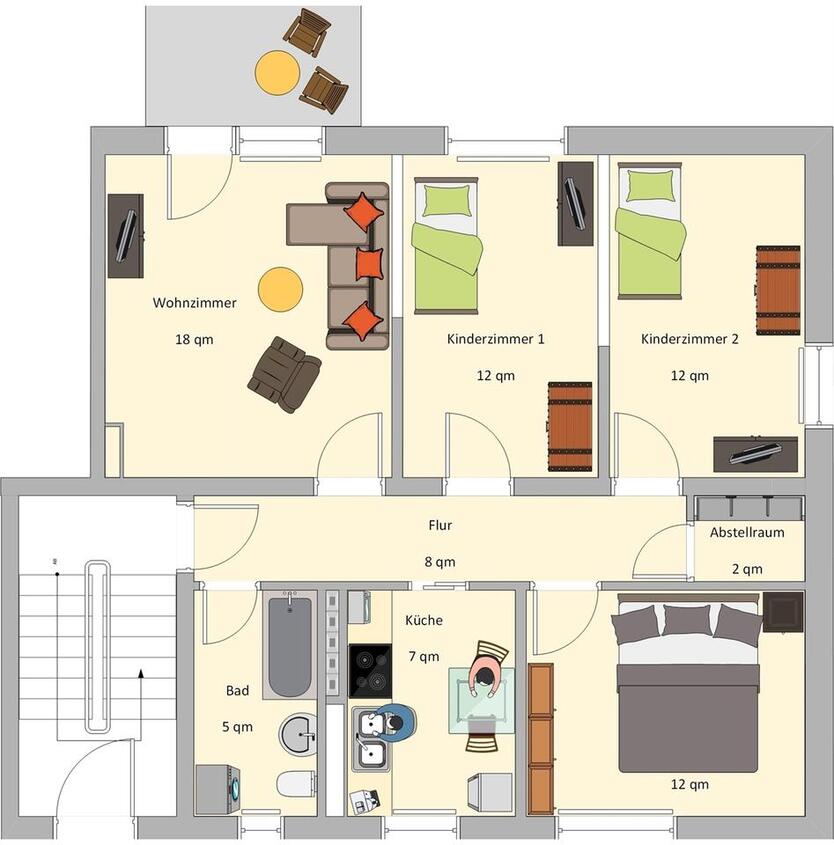 Schöne 4 Raumwohnung mit Platz für die ganze Familie zimmer