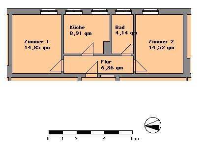 Etagenwohnung Großräschen Großräschen-Nord - 2 Zimmer, 48 m&sup2;, 293&euro; | Angebot:26820368
