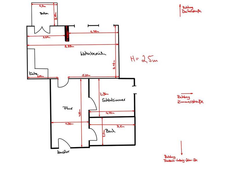 Zentrale Wohnung mit großem Balkon in Cottbus ab 01.01.2026 zimmer