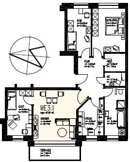 Etagenwohnung Cottbus - 4 Zimmer, 99 m&sup2;, 1.232&euro; | Angebot:26587613