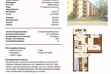 2-Raum Wohnung 2 zimmer