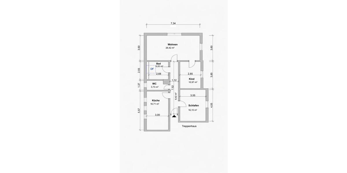 Dachgeschoßwohnung Calau - 3 Zimmer, 89 m&sup2;, 565&euro; | Angebot:26284407