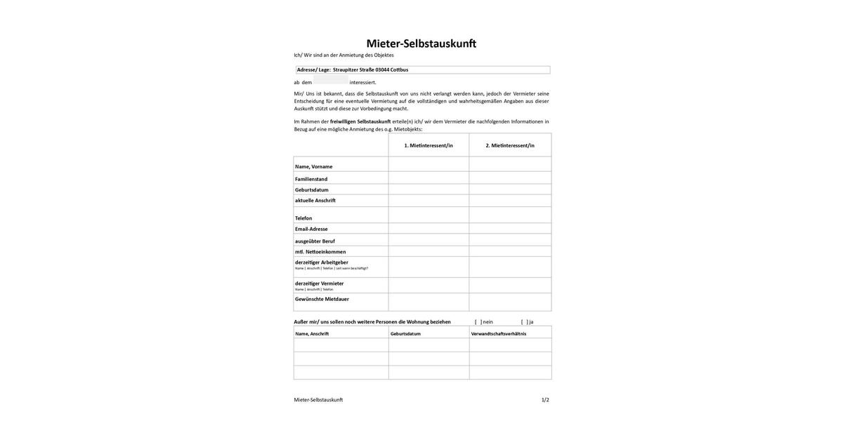 Erdgeschoßwohnung Cottbus Brunschwig - 3 Zimmer, 50 m&sup2;, 535&euro; | Angebot:26038792