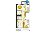 Etagenwohnung Cottbus - 3 Zimmer, 57 m&sup2;, 405&euro; | Angebot:26645553