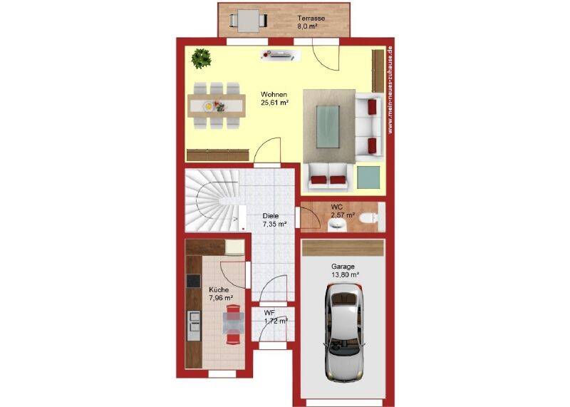 Reihenmittelhaus Cottbus Sielow - 5 Zimmer, 120 m&sup2;, 239.000&euro; | Angebot:26886118