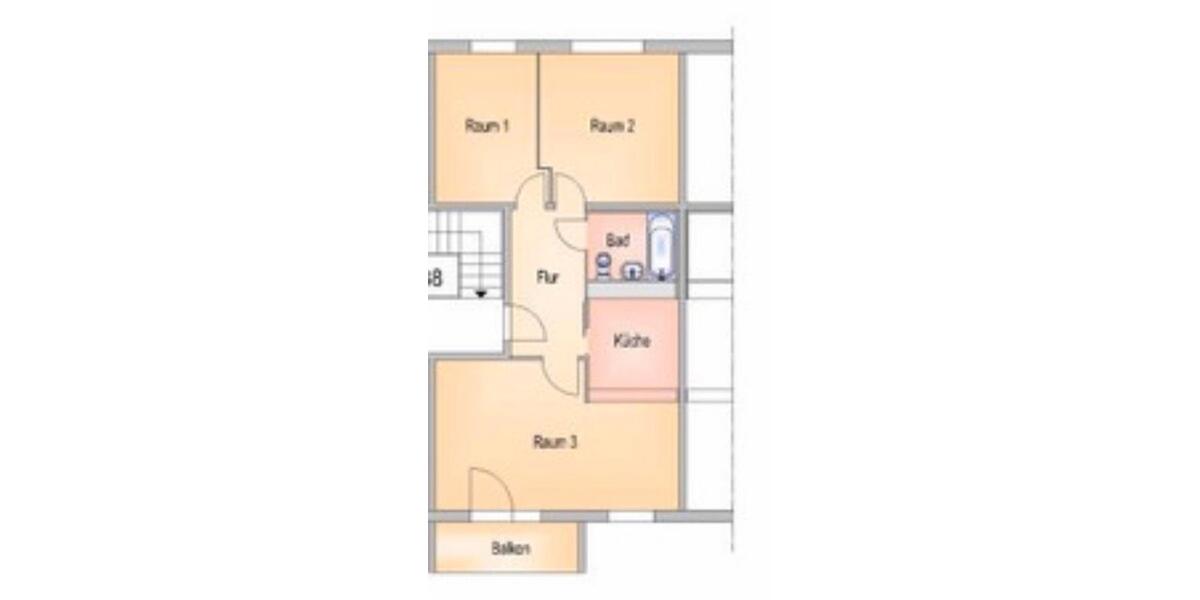 Etagenwohnung Cottbus - 3 Zimmer, 57 m&sup2;, 480&euro; | Angebot:26031337