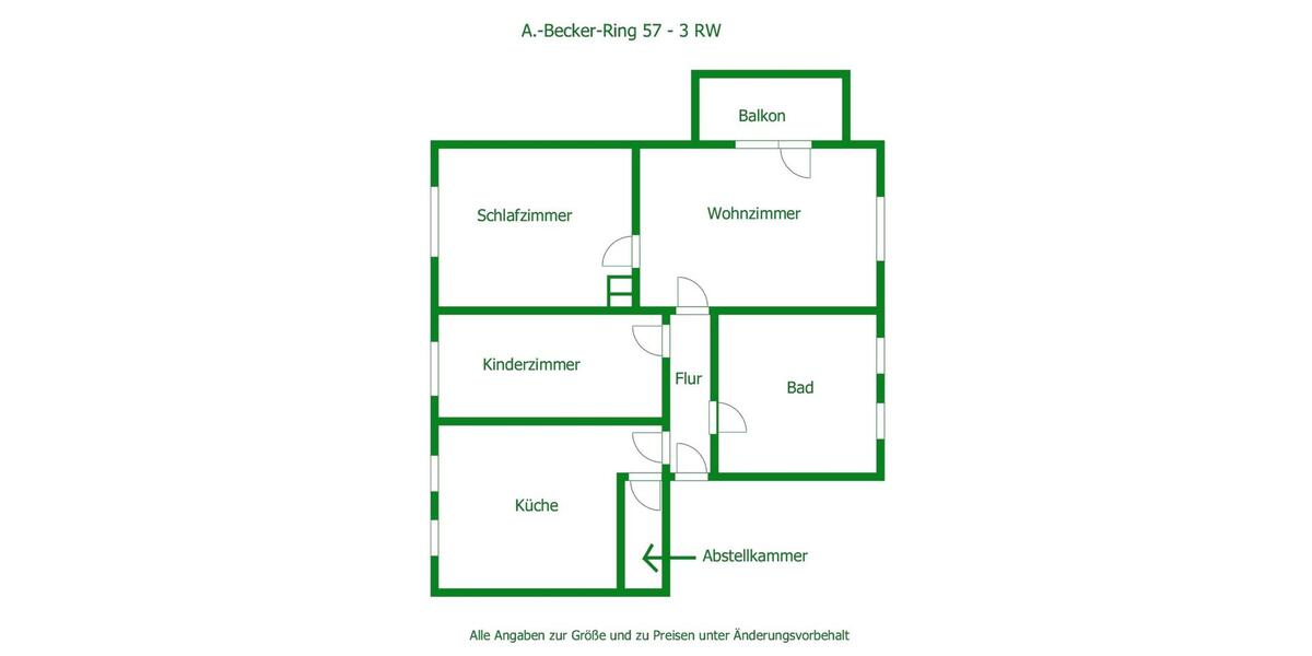 Etagenwohnung Spremberg - 3 Zimmer, 72 m&sup2;, 391&euro; | Angebot:25180148