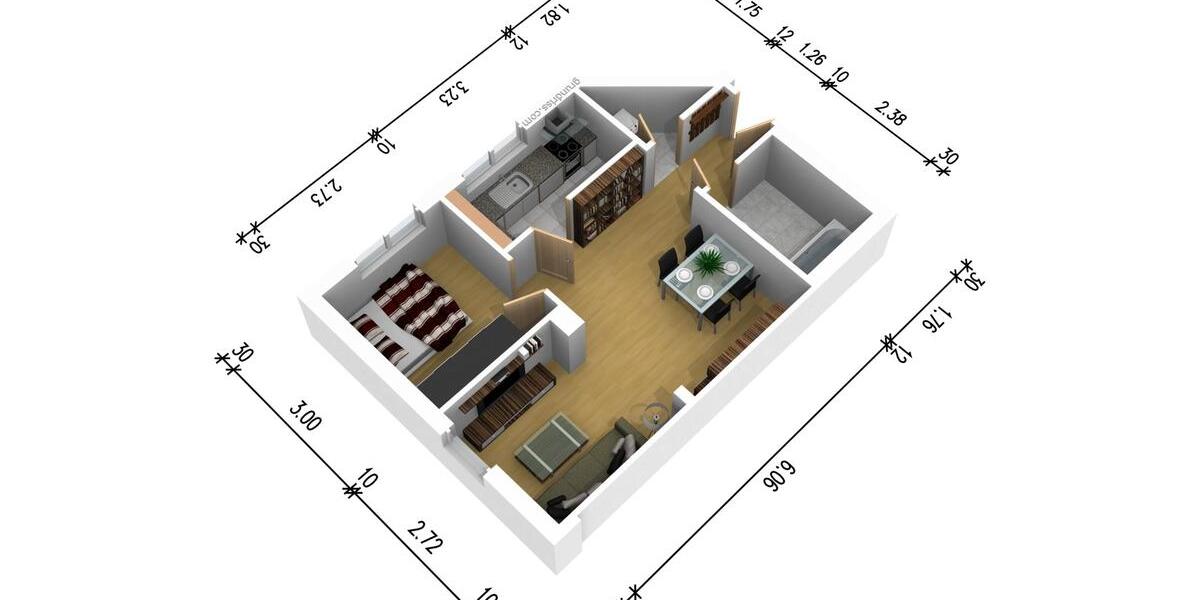 Etagenwohnung Forst (Lausitz) - 1 Zimmer, 43 m&sup2;, 430&euro; | Angebot:24560952