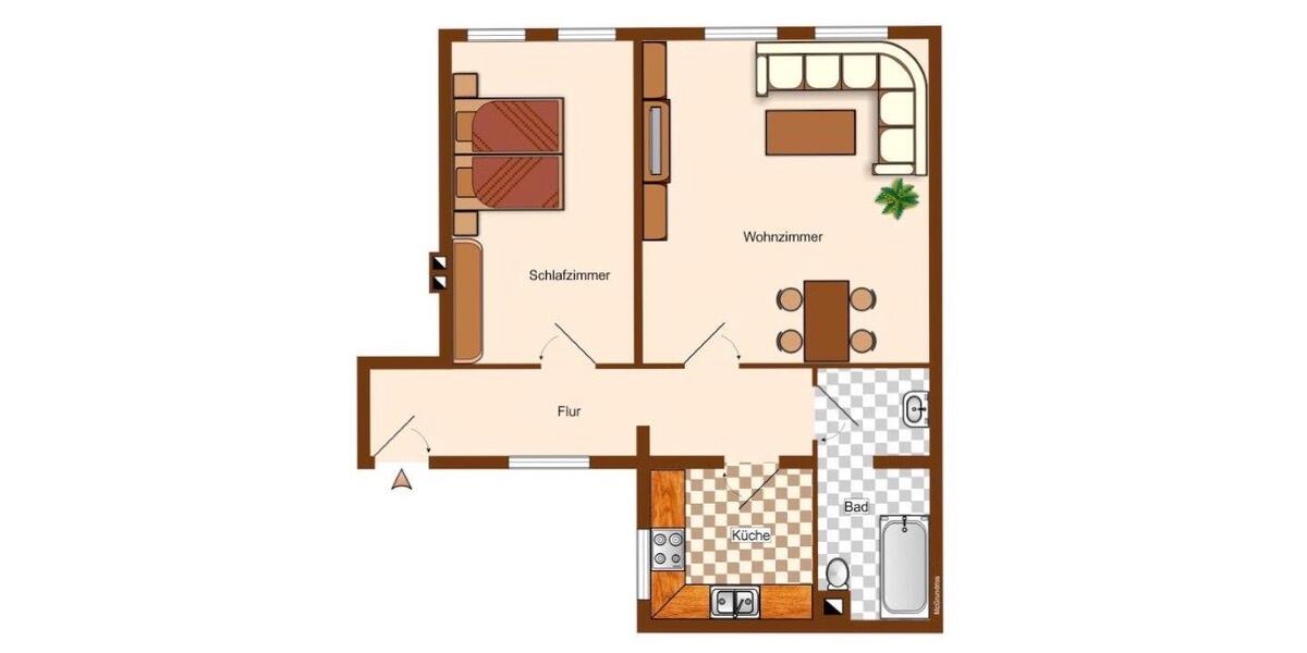 Schöne 2-Raumwohnung im Zentrum von Vetschau 2 zimmer