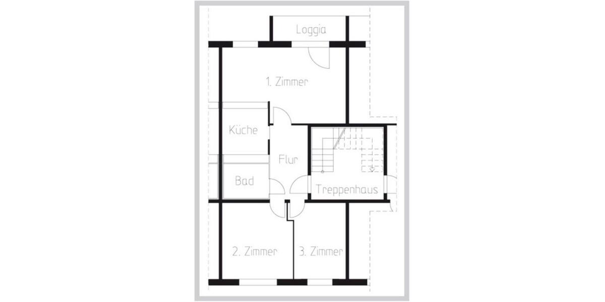 Etagenwohnung Cottbus Merzdorf - 3 Zimmer, 57 m&sup2;, 513&euro; | Angebot:25351998