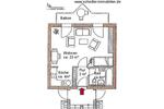 Terrassenwohnung Cottbus Döbbrick - 1 Zimmer, 35 m&sup2;, 345&euro; | Angebot:26031338