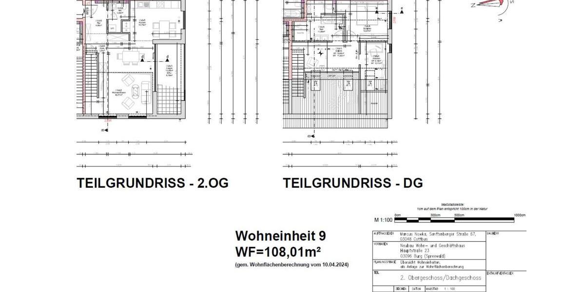 Etagenwohnung Burg (Spreewald) - 3 Zimmer, 108 m&sup2;, 1.529&euro; | Angebot:23511678