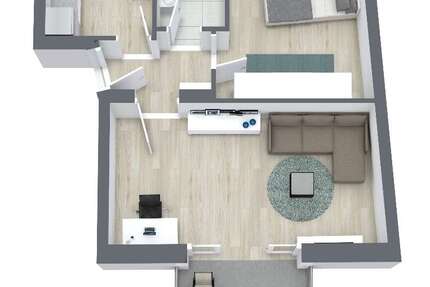 Wohnung zum Mieten in Cottbus 370 € 45.75 m² 2 zimmer