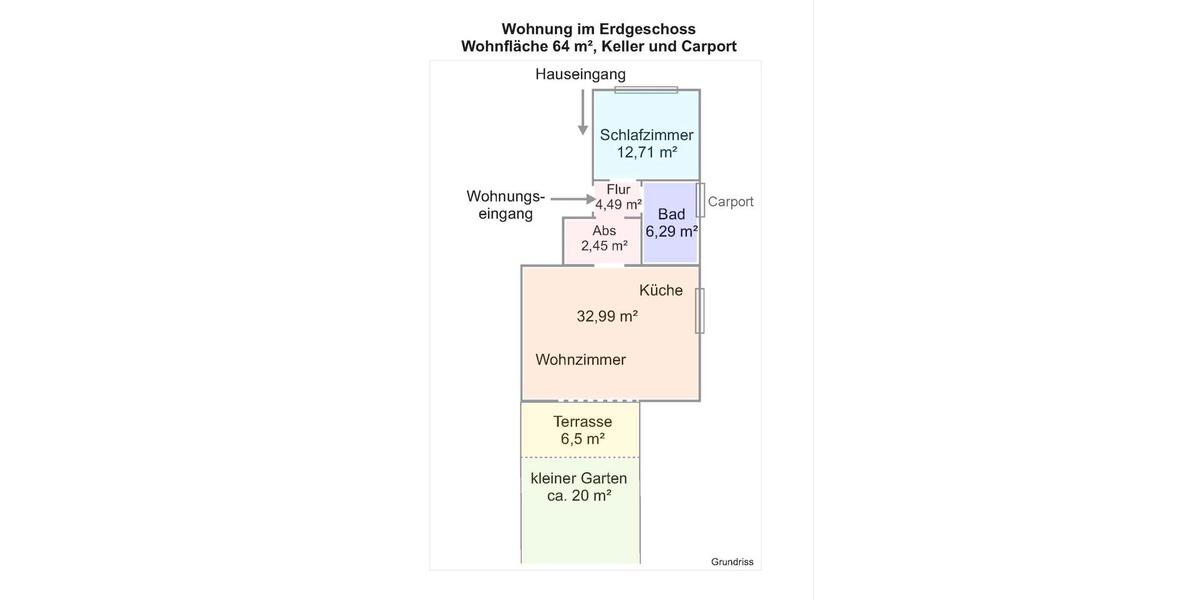 Terrassenwohnung Großräschen - 2 Zimmer, 64 m&sup2;, 190.000&euro; | Angebot:26919714