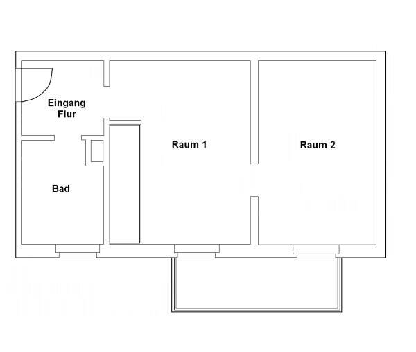 Etagenwohnung Cottbus Mitte - 2 Zimmer, 51 m&sup2;, 515&euro; | Angebot:24856150