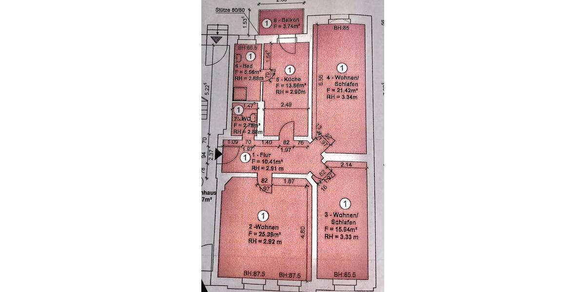 Erdgeschoßwohnung Cottbus - 3 Zimmer, 97 m&sup2;, 925&euro; | Angebot:25238781