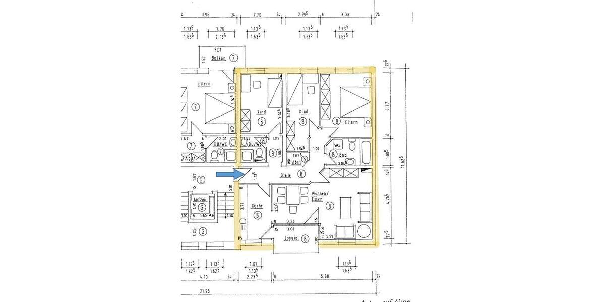 Etagenwohnung Cottbus - 4 Zimmer, 91 m&sup2;, 820&euro; | Angebot:24835401