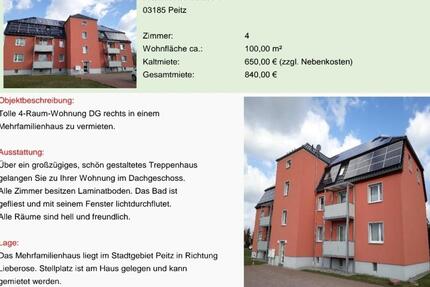 4-Raum-Wohnung in Peitz, Frankfurter Straße 5