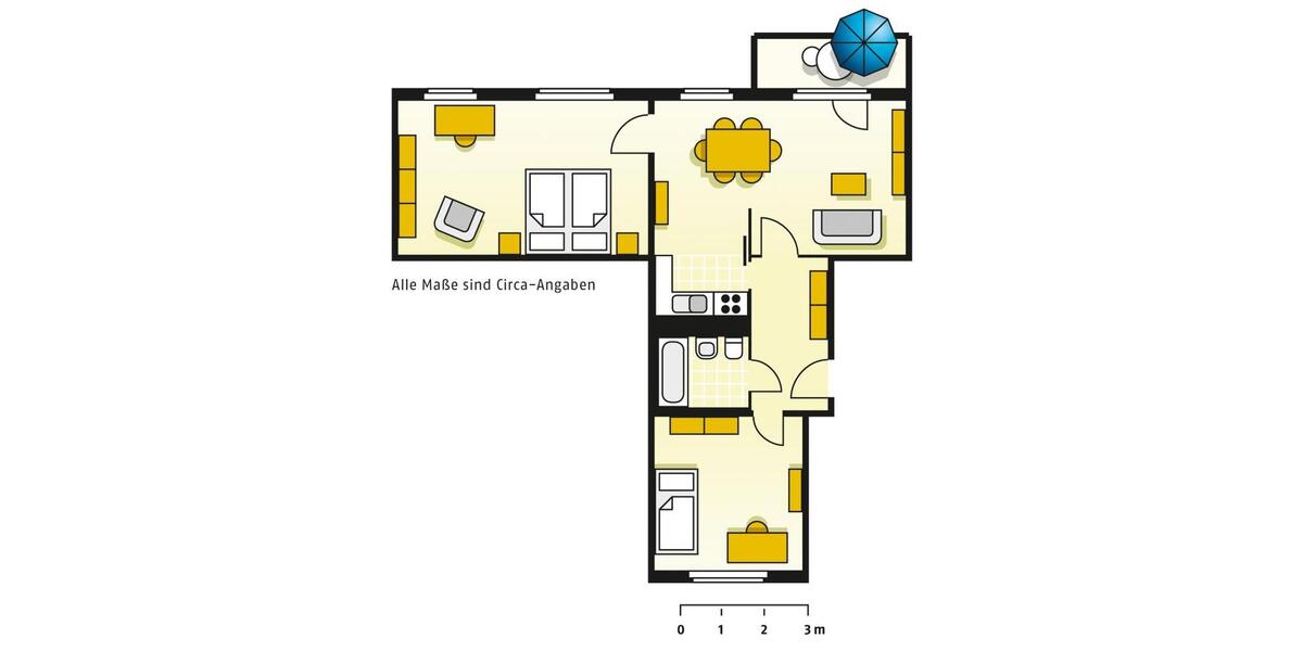 Etagenwohnung Cottbus Sachsendorf - 3 Zimmer, 68 m&sup2;, 445&euro; | Angebot:24784219