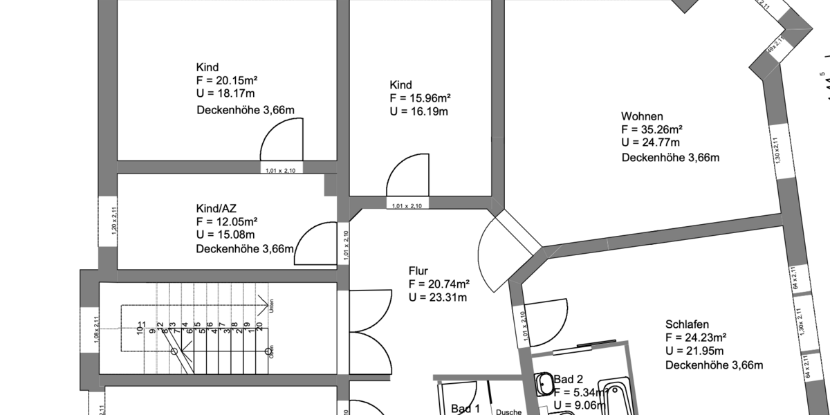 Etagenwohnung cottbus Brunschwig - 5 Zimmer, 152 m&sup2;, 1.440&euro; | Angebot:25724818
