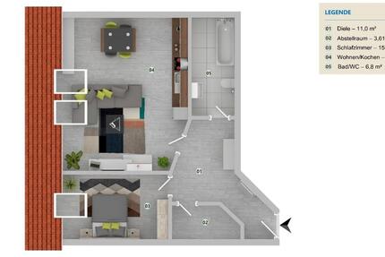 Wohnung Spremberg - 2 Zimmer, 64 m&sup2;, 369&euro; | Angebot:23704738